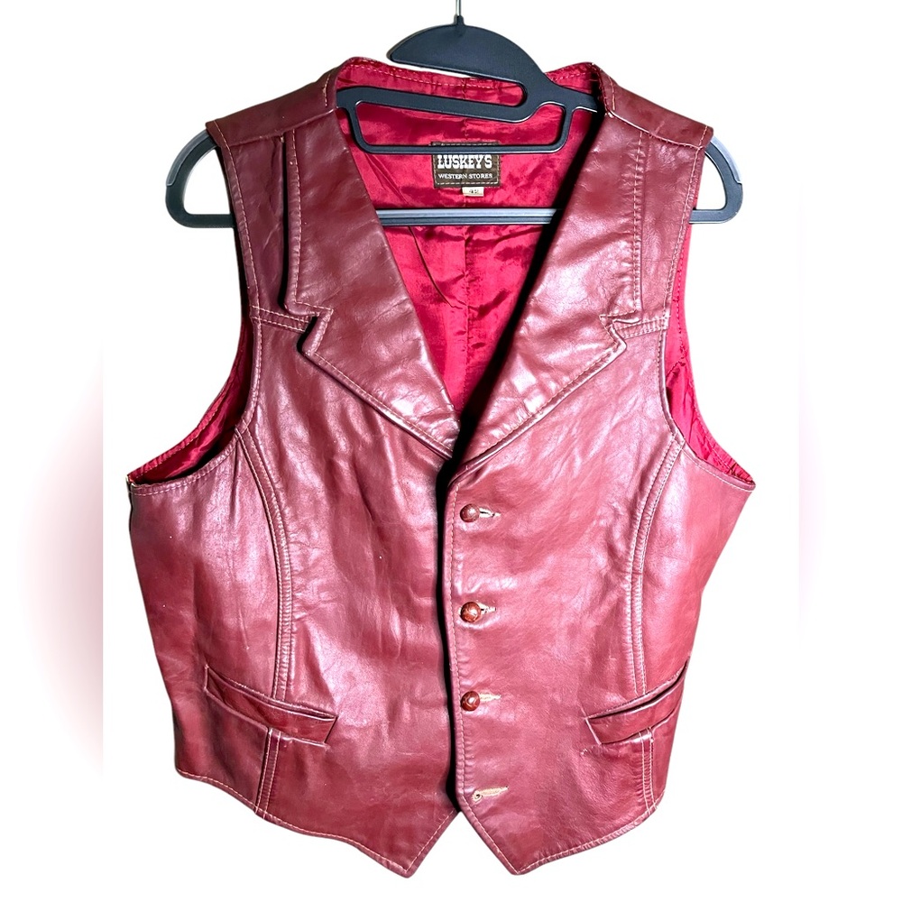 Vintage Luskey’s men’s leather vest size 42